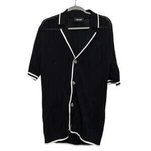 Ser.o.ya. men’s NWOT’s  Michael Crochet Cardigan shirt. Size L